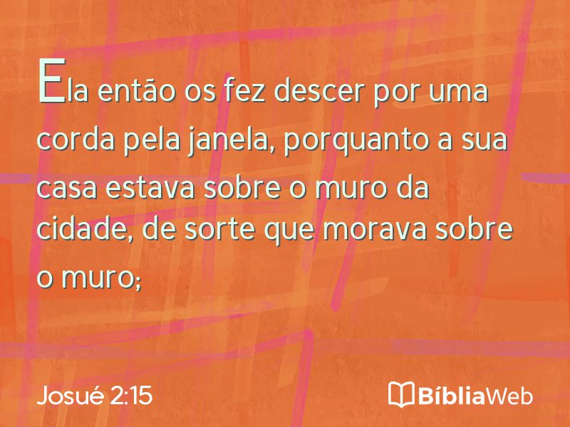 Josué 2:15 em imagem para compartilhar