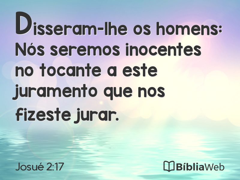 Josué 2:17 em imagem para compartilhar