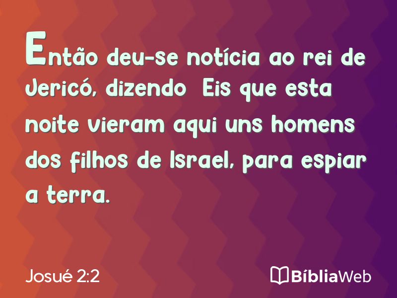 Josué 2:2 em imagem para compartilhar