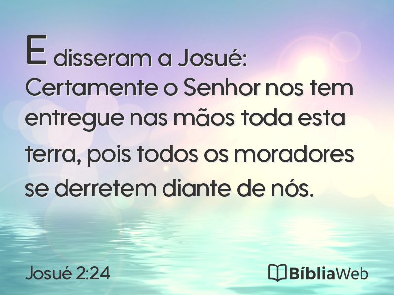Josué 2:24 em imagem para compartilhar