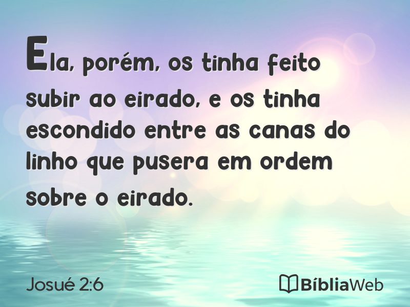 Josué 2:6 em imagem para compartilhar