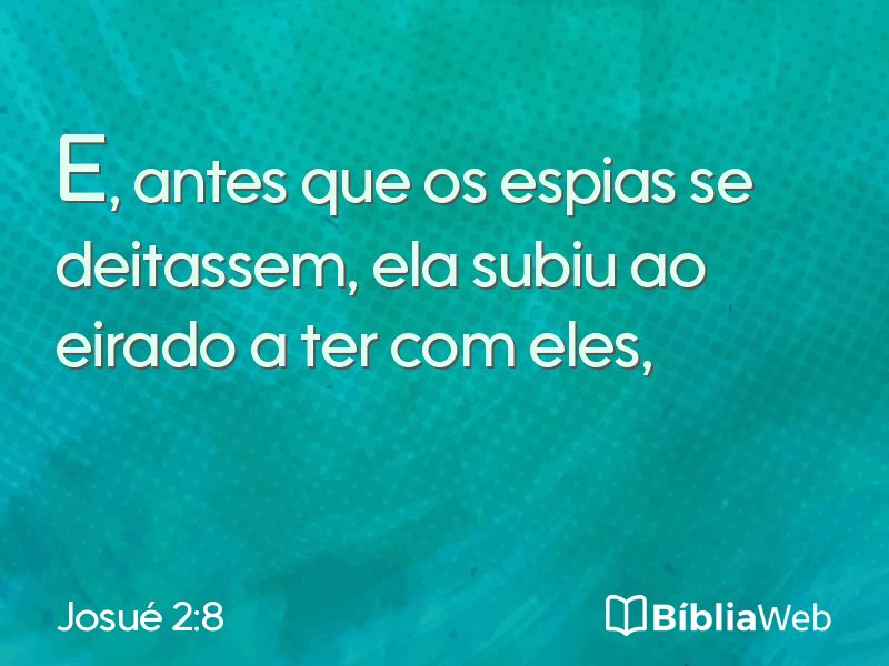 Josué 2:8 em imagem para compartilhar