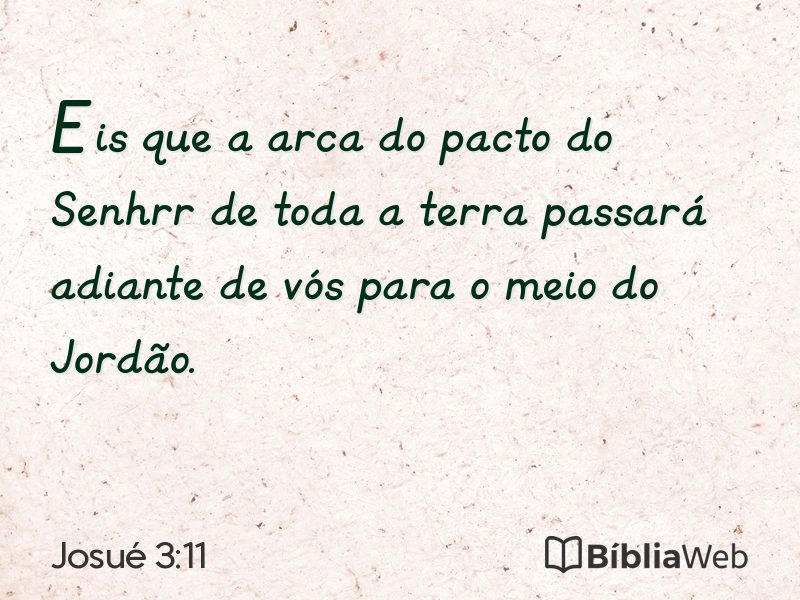 Josué 3:11 em imagem para compartilhar