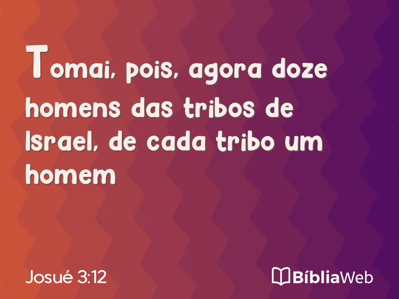 Josué 3:12 em imagem para compartilhar