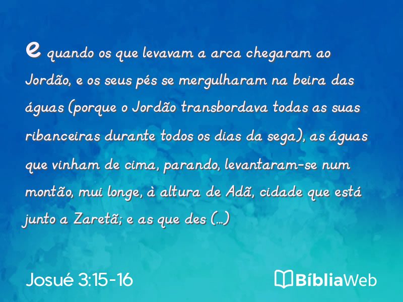 Josué 3:15-16 em imagem para compartilhar