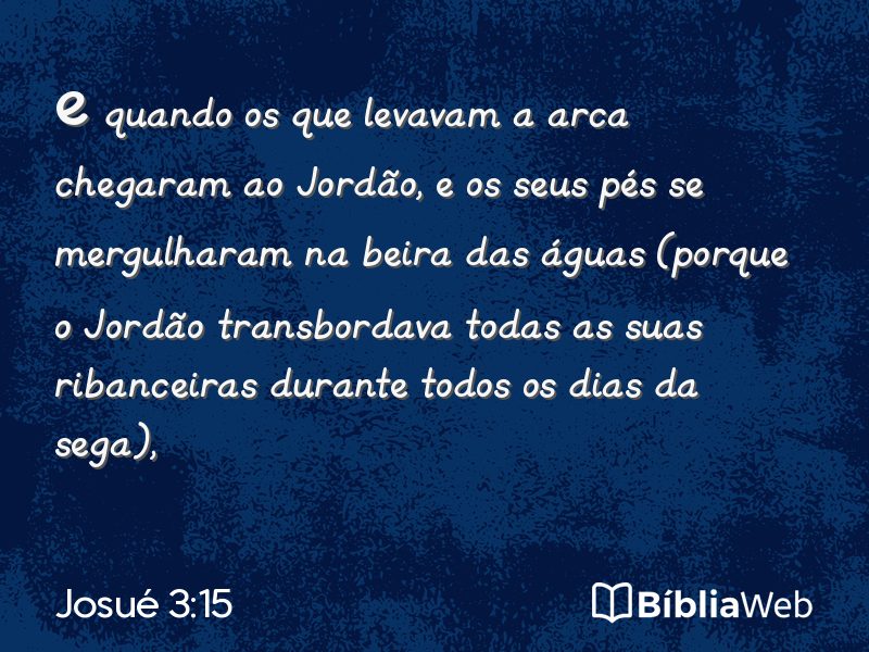 Josué 3:15 em imagem para compartilhar