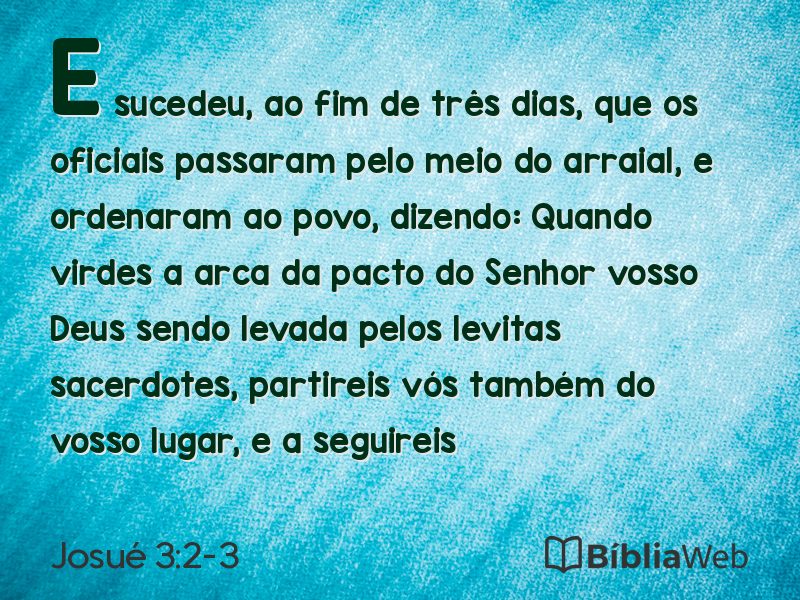 Josué 3:2-3 em imagem para compartilhar