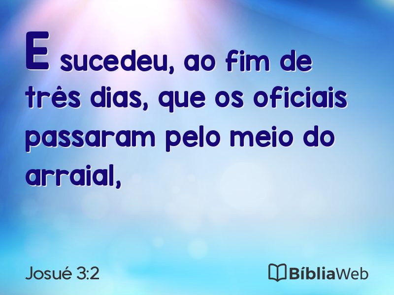Josué 3:2 em imagem para compartilhar