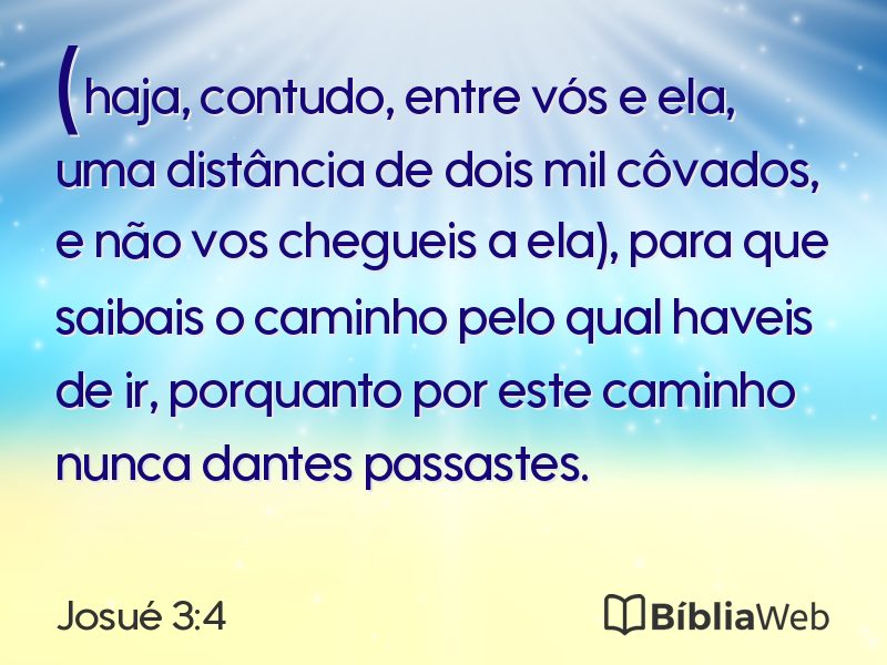 Josué 3:4 em imagem para compartilhar
