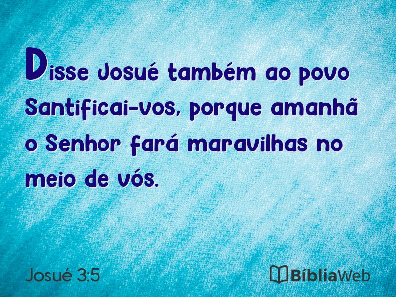 Josué 3:5 em imagem para compartilhar