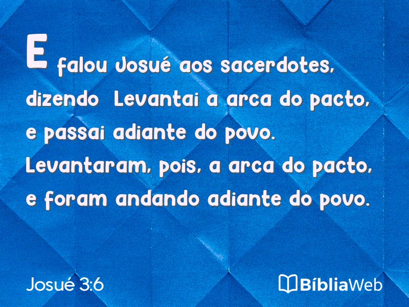 Josué 3:6 em imagem para compartilhar