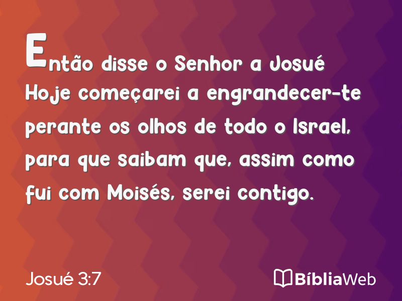 Josué 3:7 em imagem para compartilhar