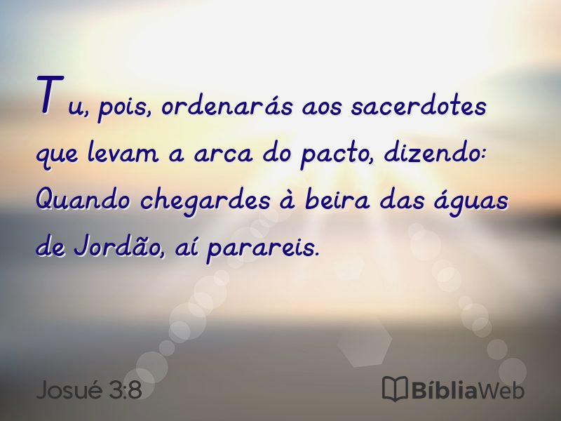 Josué 3:8 em imagem para compartilhar
