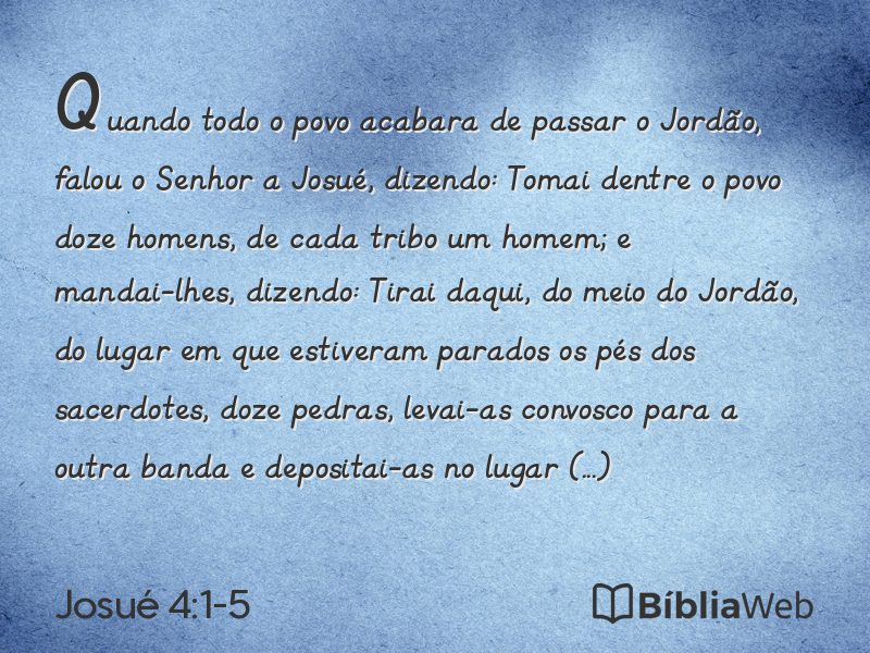 Josué 4:1-5 em imagem para compartilhar