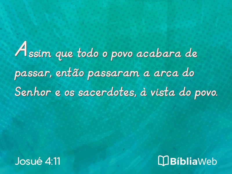 Josué 4:11 em imagem para compartilhar