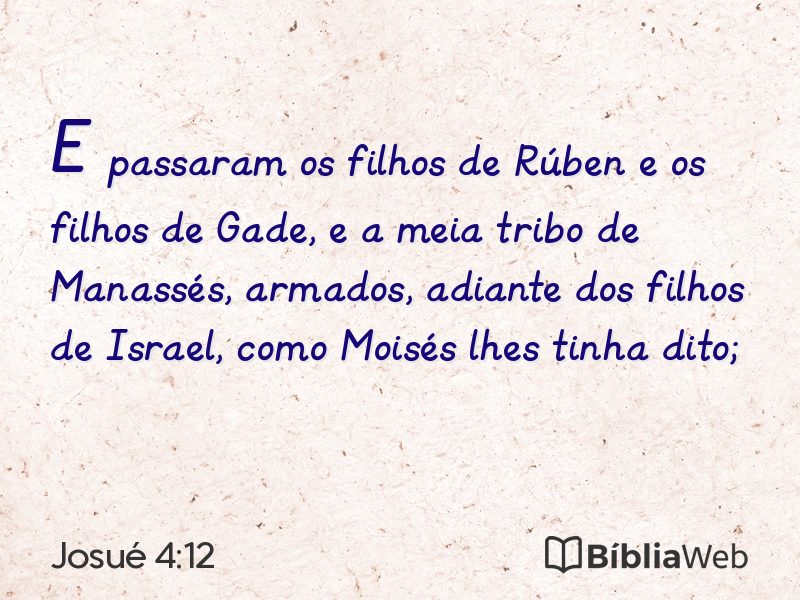 Josué 4:12 em imagem para compartilhar