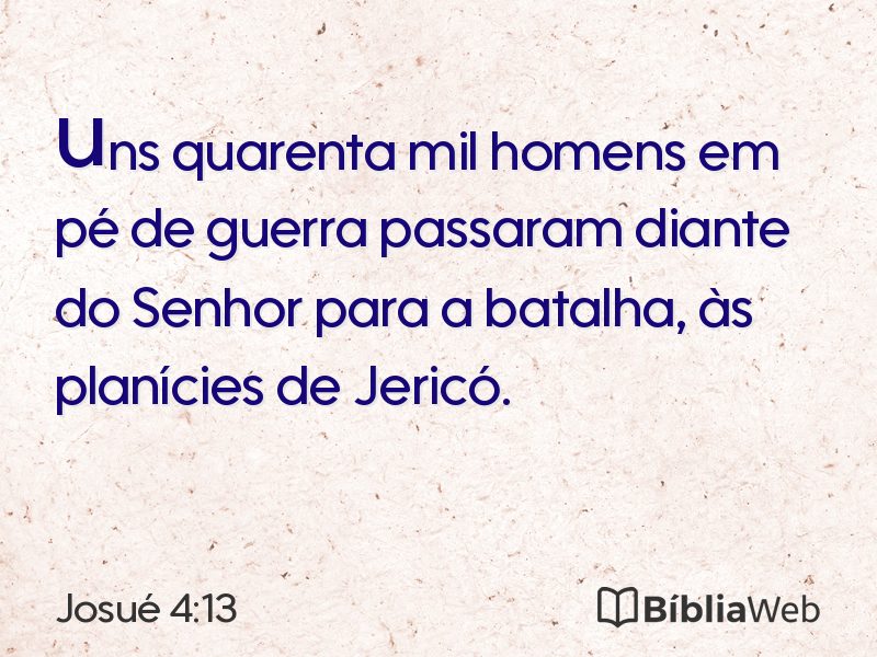 Josué 4:13 em imagem para compartilhar