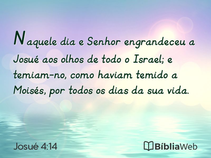 Josué 4:14 em imagem para compartilhar
