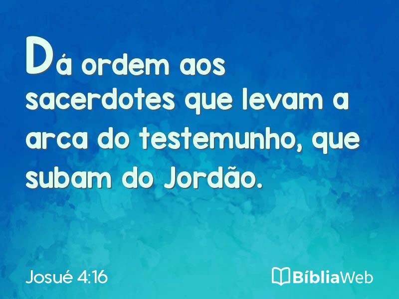 Josué 4:16 em imagem para compartilhar