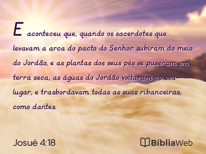 Josué 4:18 em imagem para compartilhar