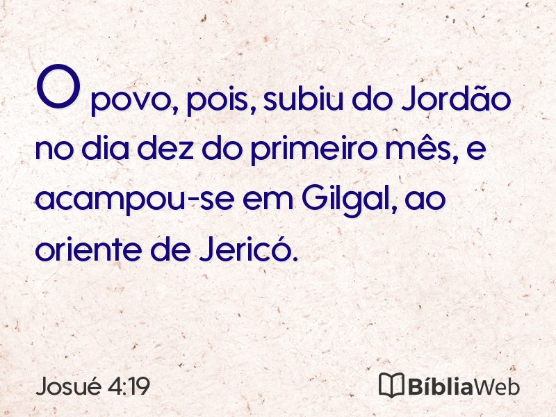 Josué 4:19 em imagem para compartilhar