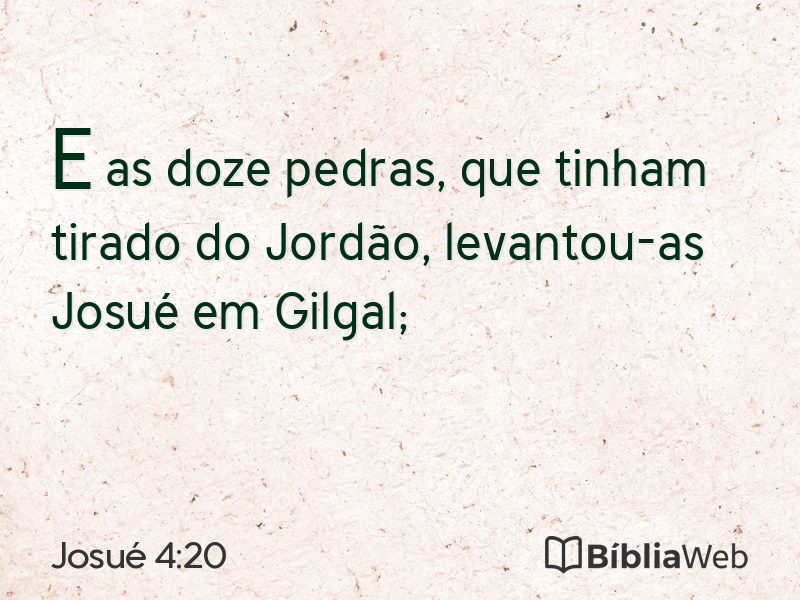 Josué 4:20 em imagem para compartilhar