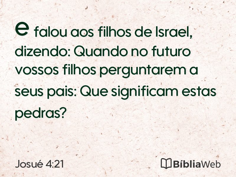 Josué 4:21 em imagem para compartilhar