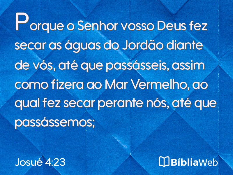Josué 4:23 em imagem para compartilhar