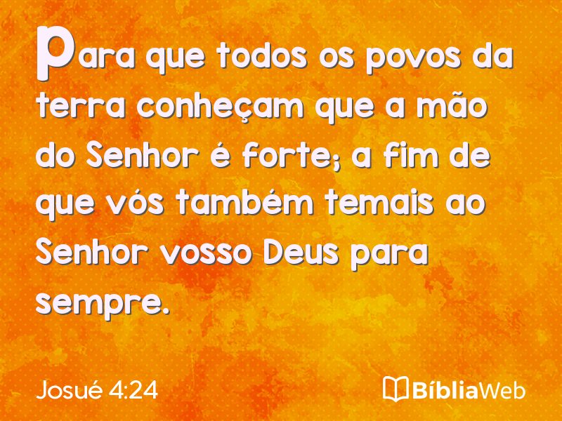 Josué 4:24 em imagem para compartilhar