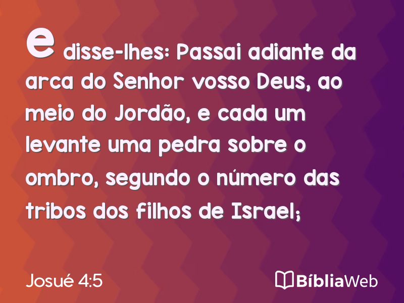 Josué 4:5 em imagem para compartilhar