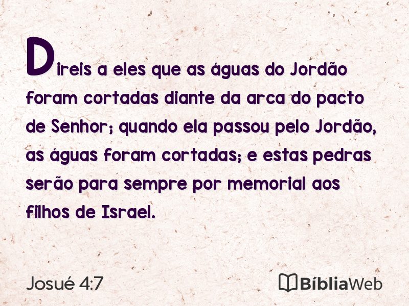 Josué 4:7 em imagem para compartilhar
