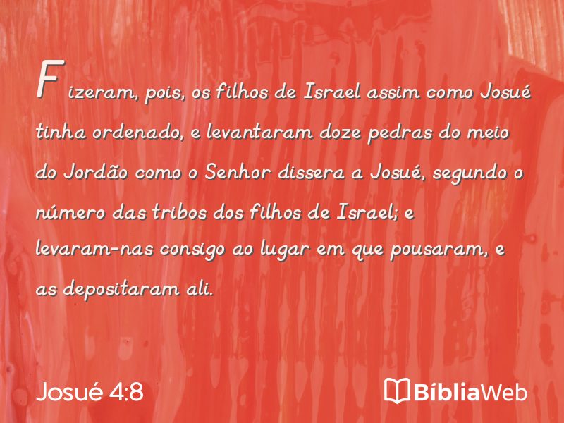 Josué 4:8 em imagem para compartilhar