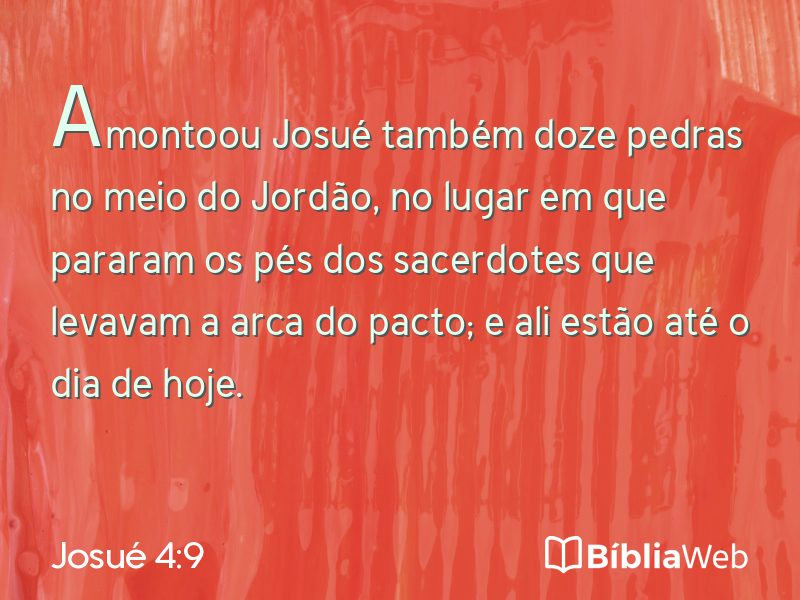 Josué 4:9 em imagem para compartilhar