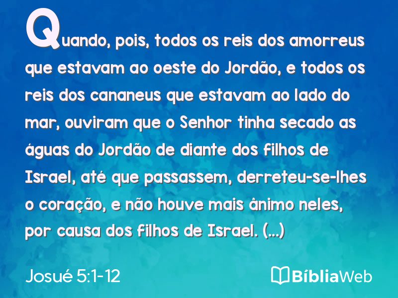 Josué 5:1-12 em imagem para compartilhar