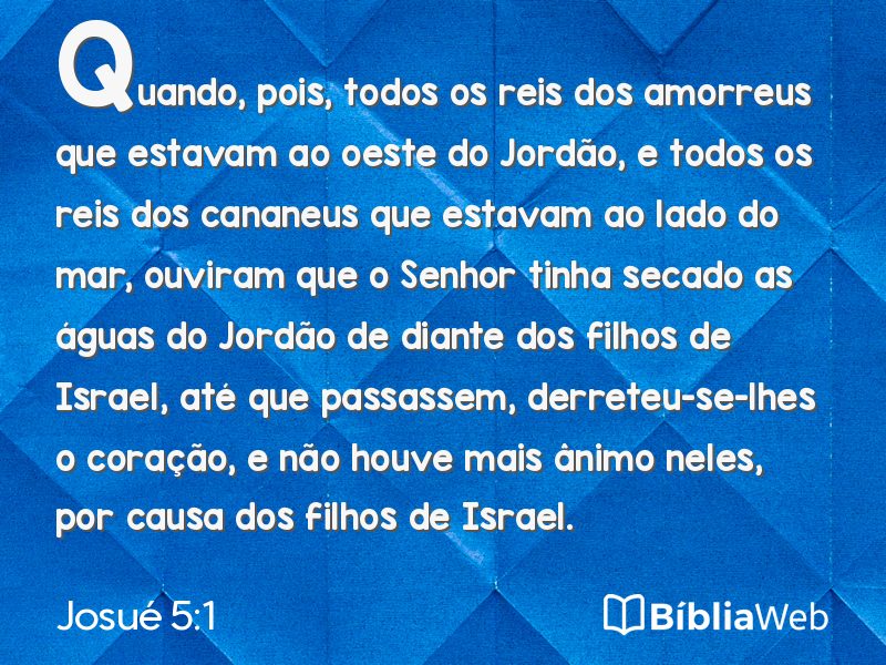 Josué 5:1 em imagem para compartilhar