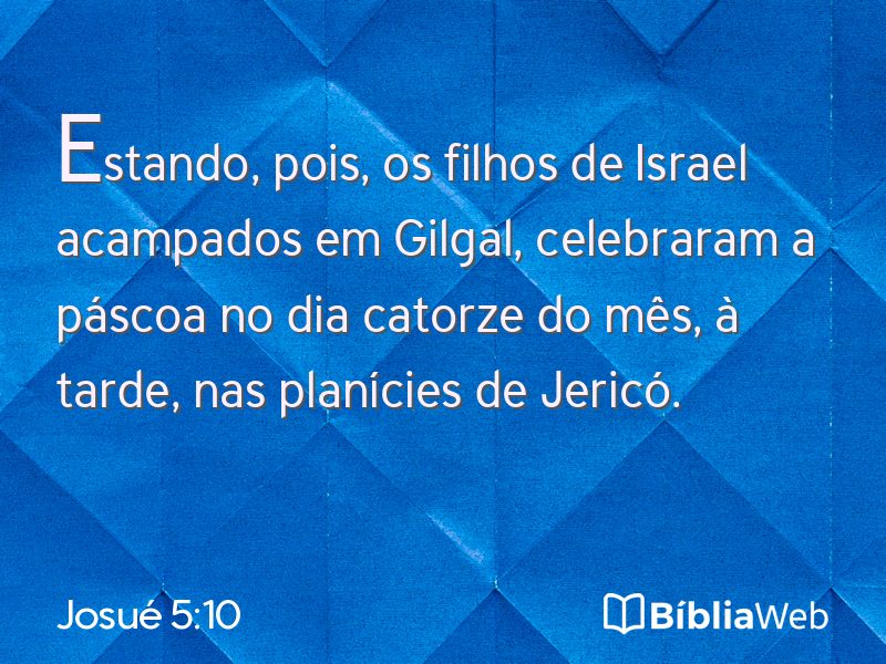 Josué 5:10 em imagem para compartilhar