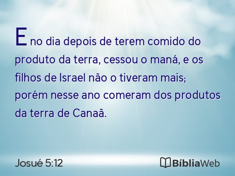 Josué 5:12 em imagem para compartilhar
