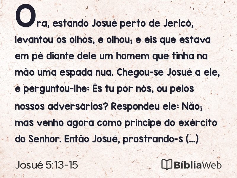 Josué 5:13-15 em imagem para compartilhar