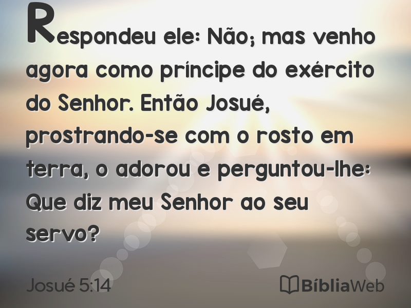 Josué 5:14 em imagem para compartilhar