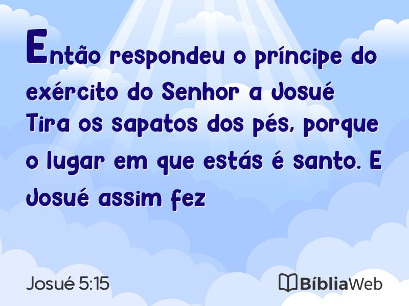 Josué 5:15 em imagem para compartilhar