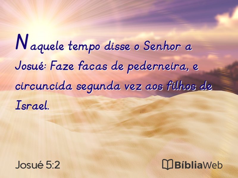 Josué 5:2 em imagem para compartilhar