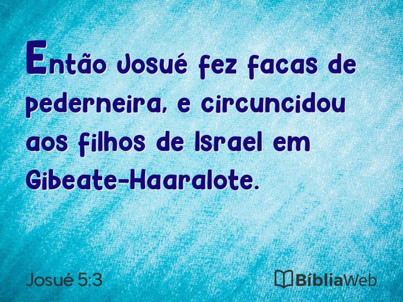 Josué 5:3 em imagem para compartilhar