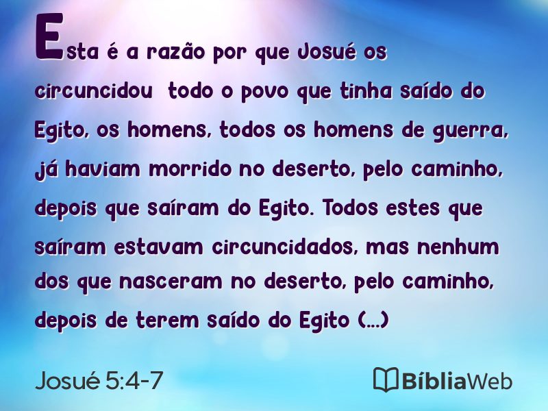 Josué 5:4-7 em imagem para compartilhar