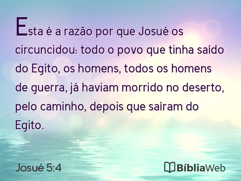 Josué 5:4 em imagem para compartilhar