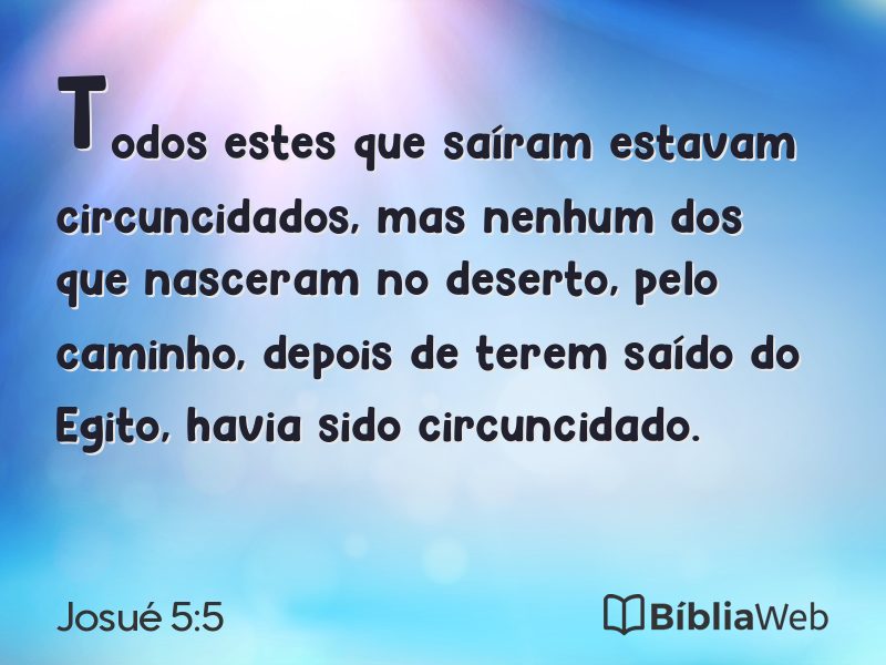 Josué 5:5 em imagem para compartilhar