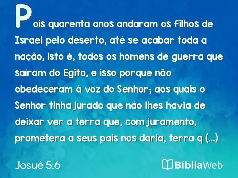 Josué 5:6 em imagem para compartilhar