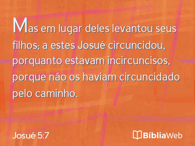 Josué 5:7 em imagem para compartilhar