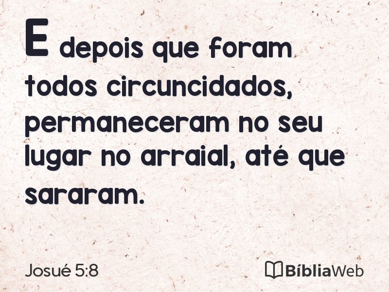 Josué 5:8 em imagem para compartilhar