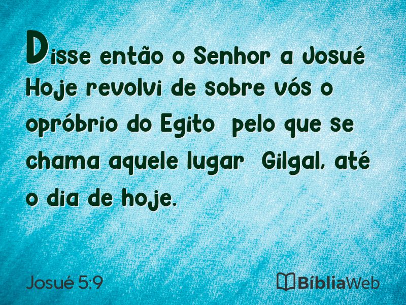 Josué 5:9 em imagem para compartilhar