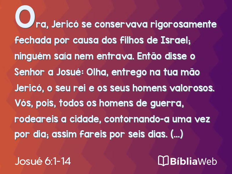 Josué 6:1-14 em imagem para compartilhar